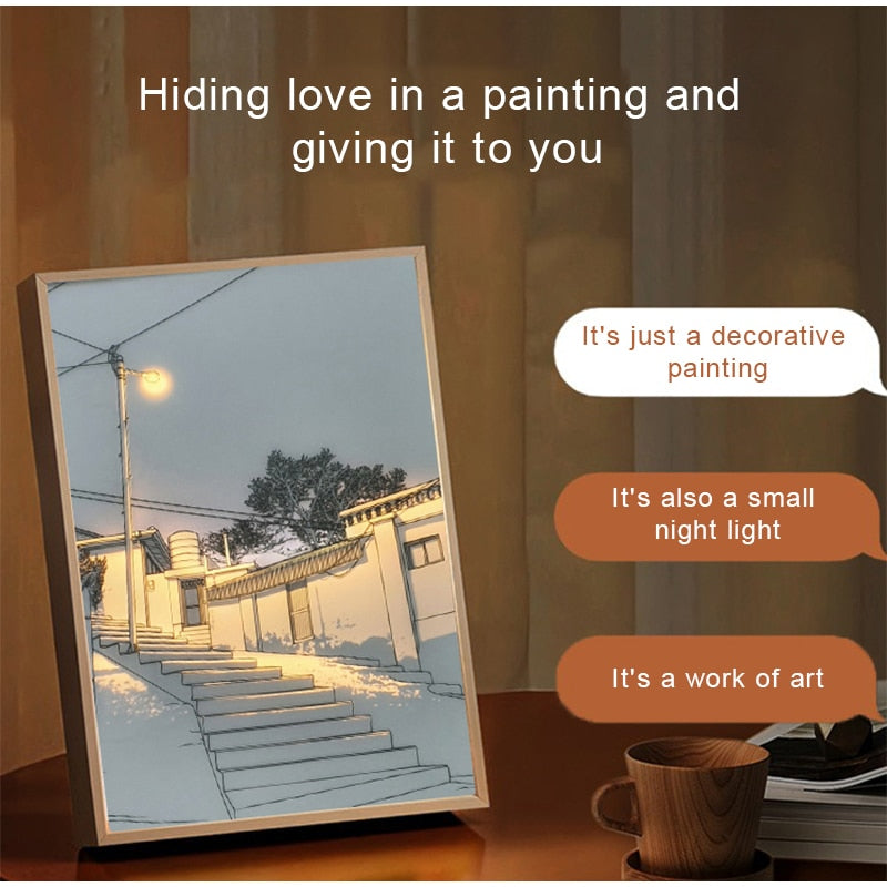 Lisslune | 2D Painting Art Lumina Creative LED Lamp