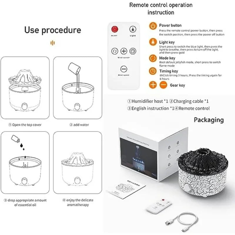 Lisslune | Vulkan LED Air Humidifier