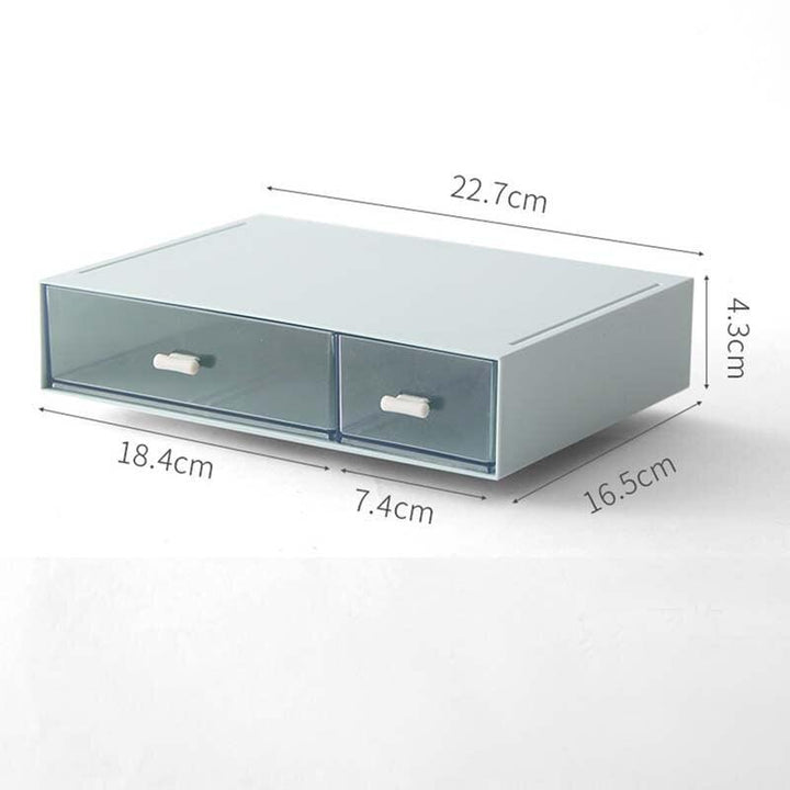 Lisslune | Slim stackable white plastic desk organizer for maximum efficiency at the workplace