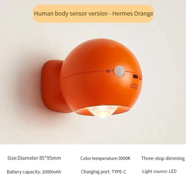 Lisslune | Rotating Mini Magnetic Rechargeable Wall Lamp