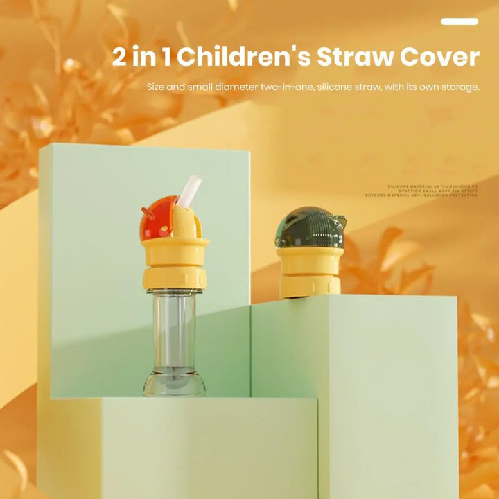 Lisslune | Colorful Twist-Open Built-in Straw Water Bottle