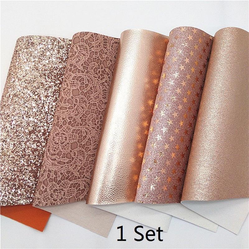 Lisslune | Sparkling Rose Gold Glitter Leather Craft Sheet - Transform Your DIY Projects with Elegance