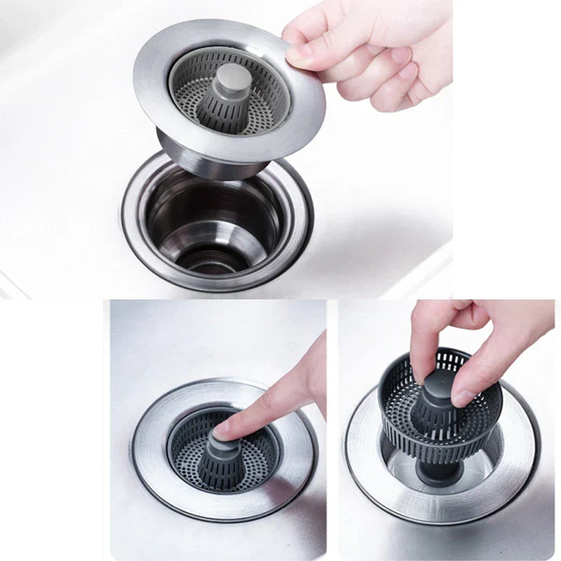 Lisslune | Clean Sink Stainless Steel Odor-Control Strainer