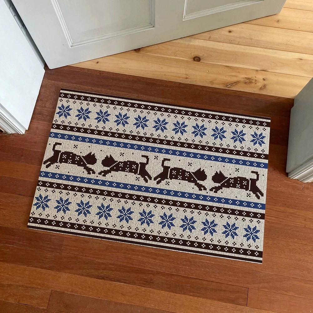 Rynx | Nordic PVC Doormat Cut Cartoon Dog House Entrance Welcome Mat Rug Anti-Dust Pad Outdoor Aesthetics Living Space Decor