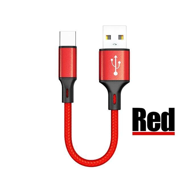 Lisslune | 25cm USB C Fast Charging Cable - Ultimate Portable Charger for Huawei P30, P40 & Samsung Devices