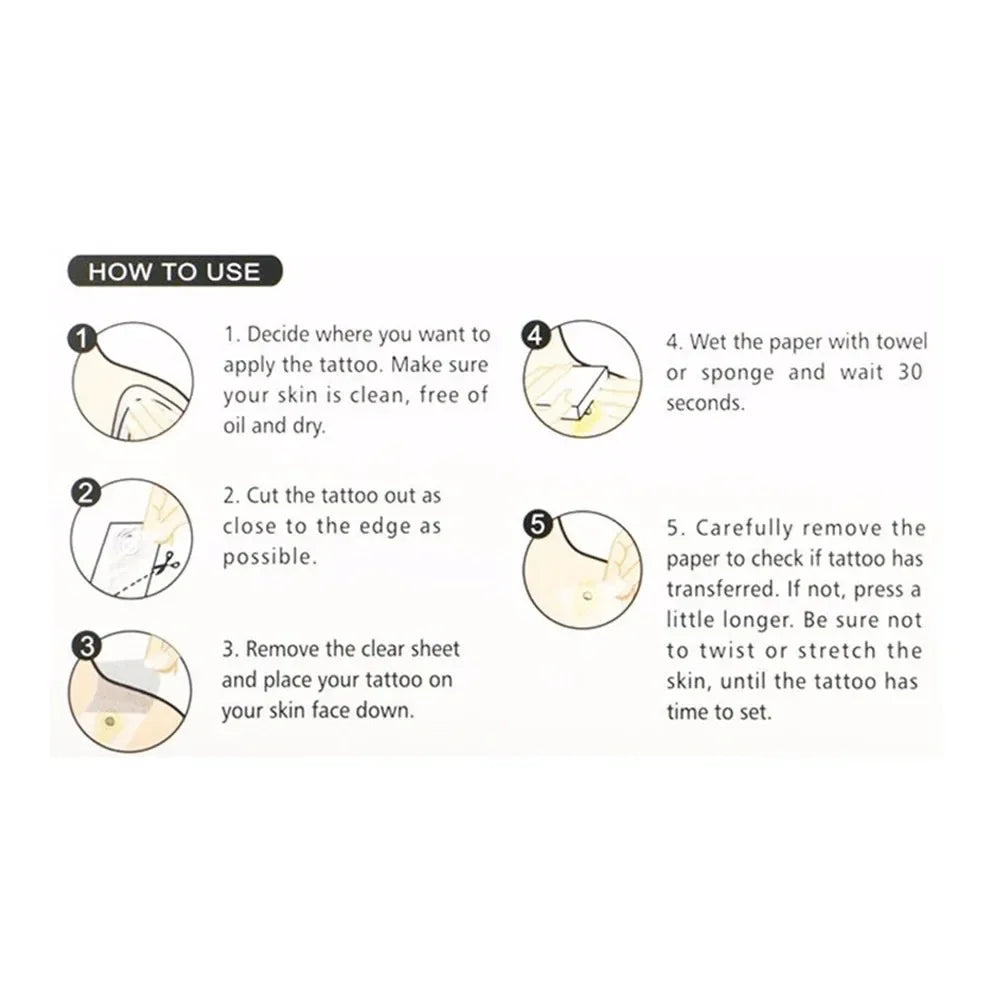 Rynx | Hollow Star Waterproof Temporary Tattoo Stickers Black Star Design Body Art Artificial Tattoo Wrist Ankle Artificial Tattoo Body Art Tools