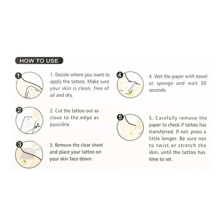 Rynx | Hollow Star Waterproof Temporary Tattoo Stickers Black Star Design Body Art Artificial Tattoo Wrist Ankle Artificial Tattoo Body Art Tools
