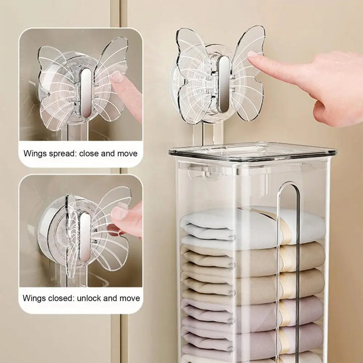 Lisslune | Transparent Multifunctional Wall-Mounted Sock Organizer