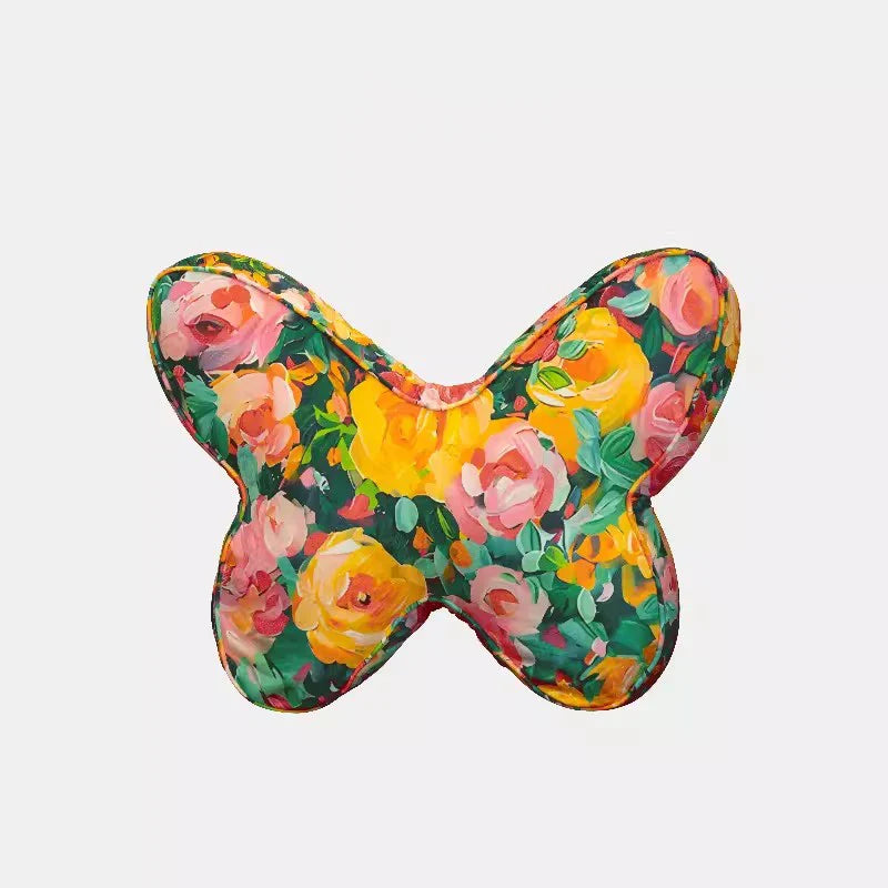 Rynx | Colorful Butterfly Cushion Chinese Style Flower Crown Back Support Cushion Sofa Chair Padding Aesthetic Living Room Decoration