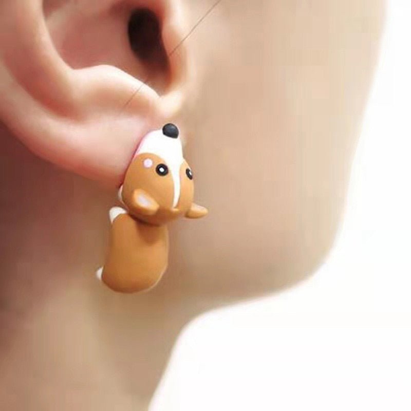 Lisslune | Cute Biting Animal Earrings (1 Pair)