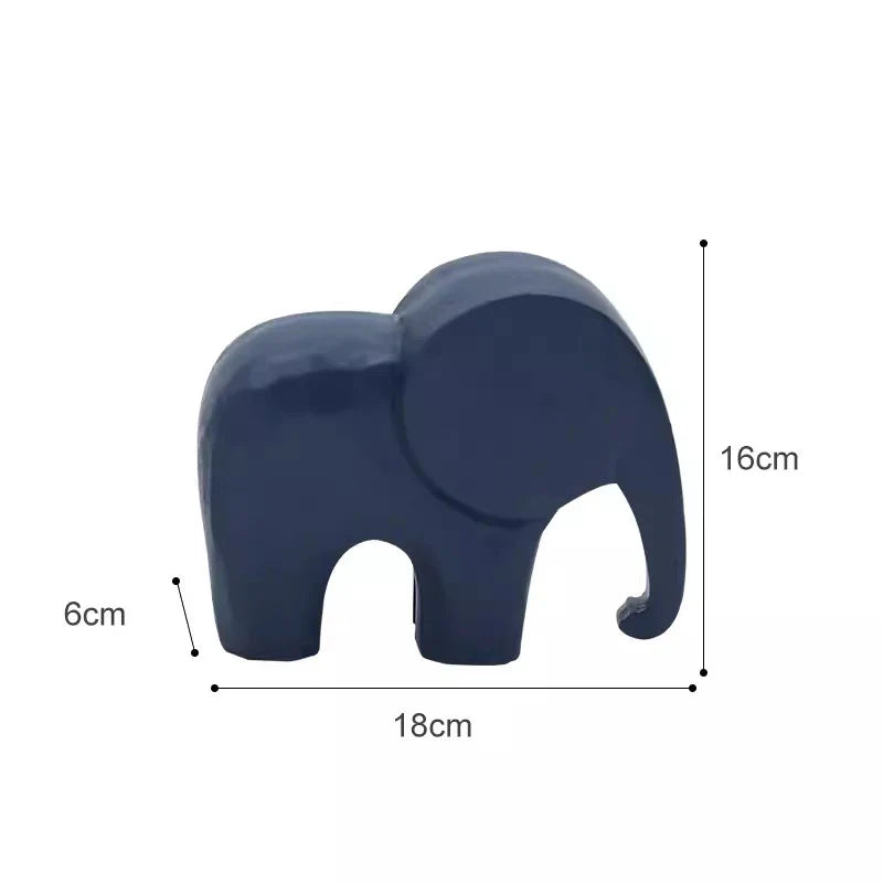 Rynx | Nordic Wood Elephant Ornament Morandi Home Decoration Accessories Office Desk Miniature Crafts Kids Room Decor