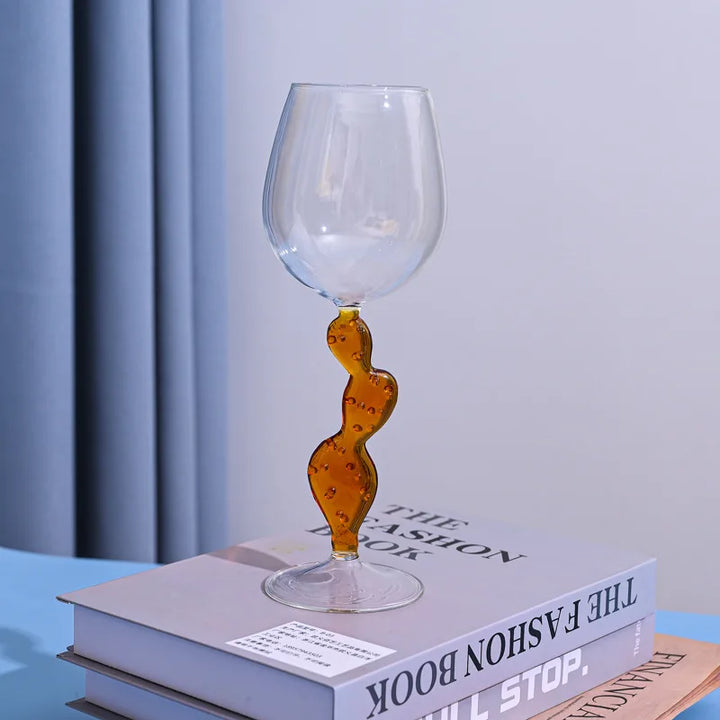 Rynx | Cactus Stemware Wine Glass Cocktail Glass Heat Resistant Glass Red Wine Glass Cocktail Goblet Drinking Utensils Barware