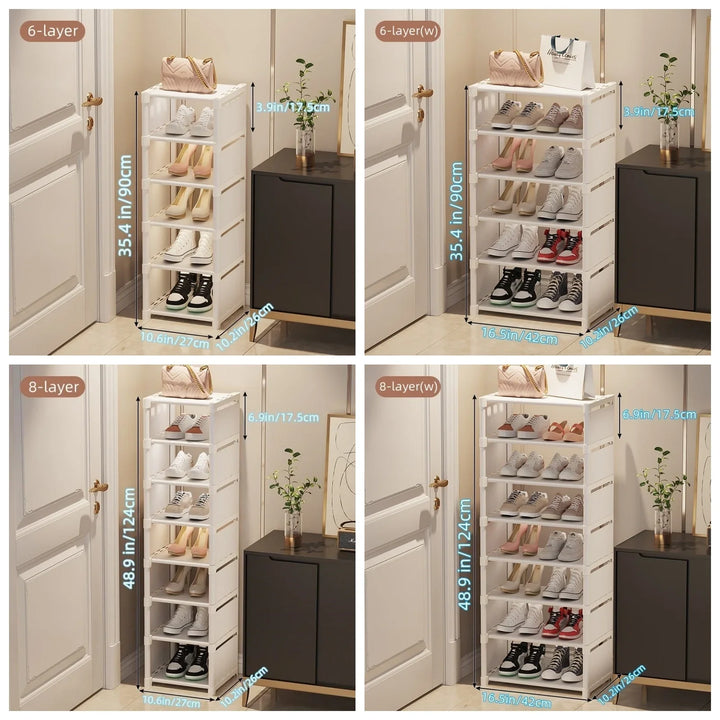 Lisslune | Space-Saving Metal Frame Shoe Rack with 6/8 Layers – Liora