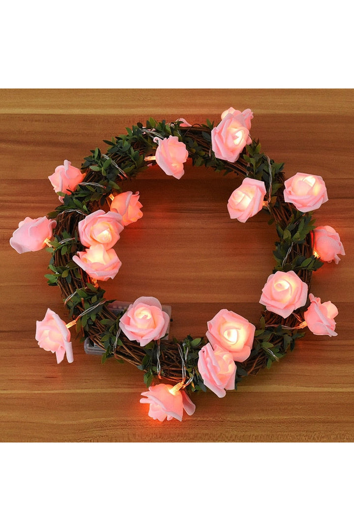 Lisslune | white rose light garland