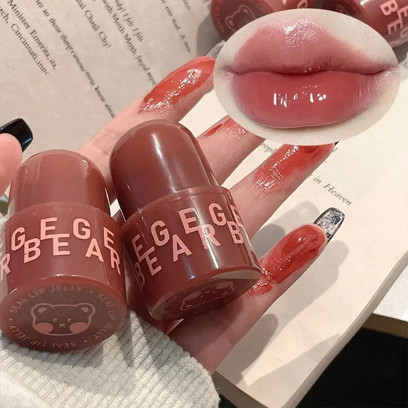 Rynx | Bear Seal Mirror Clear Lipstick Lip Gloss Waterproof Moisturizing Long-lasting No Fading Lip Lacquer Makeup for Women Korean Cosmetics