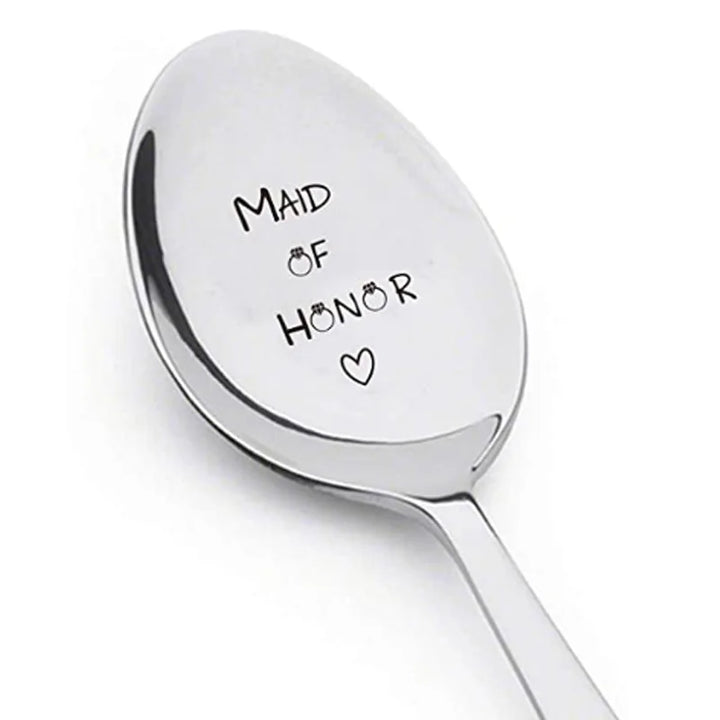 Rynx Valentine’s Day gift stainless steel milk coffee spoon love letter wedding souvenirs anniversary gift for girlfriend boyfriend