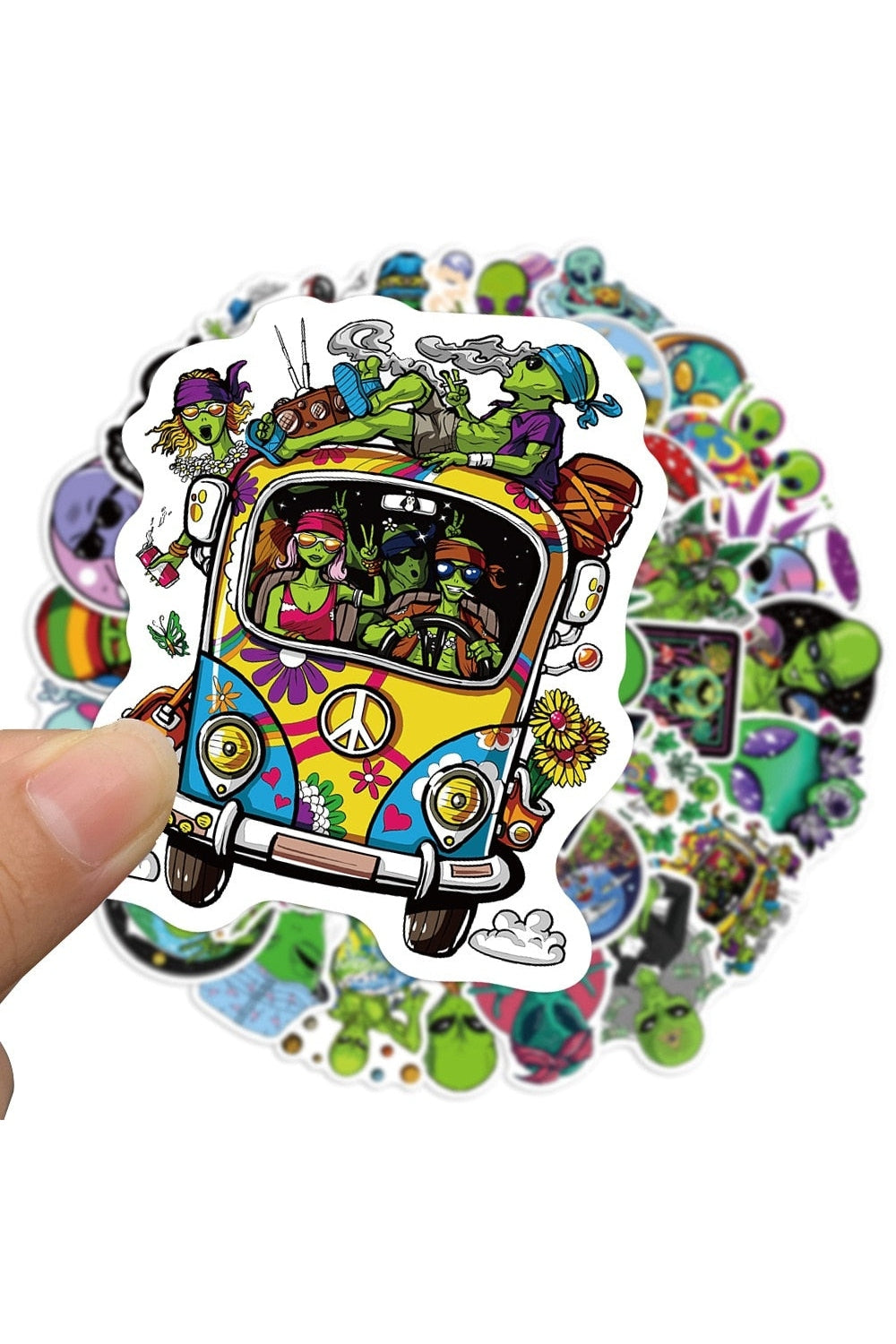 Lisslune | Alien Psychedelic Scrapbooking Stickers