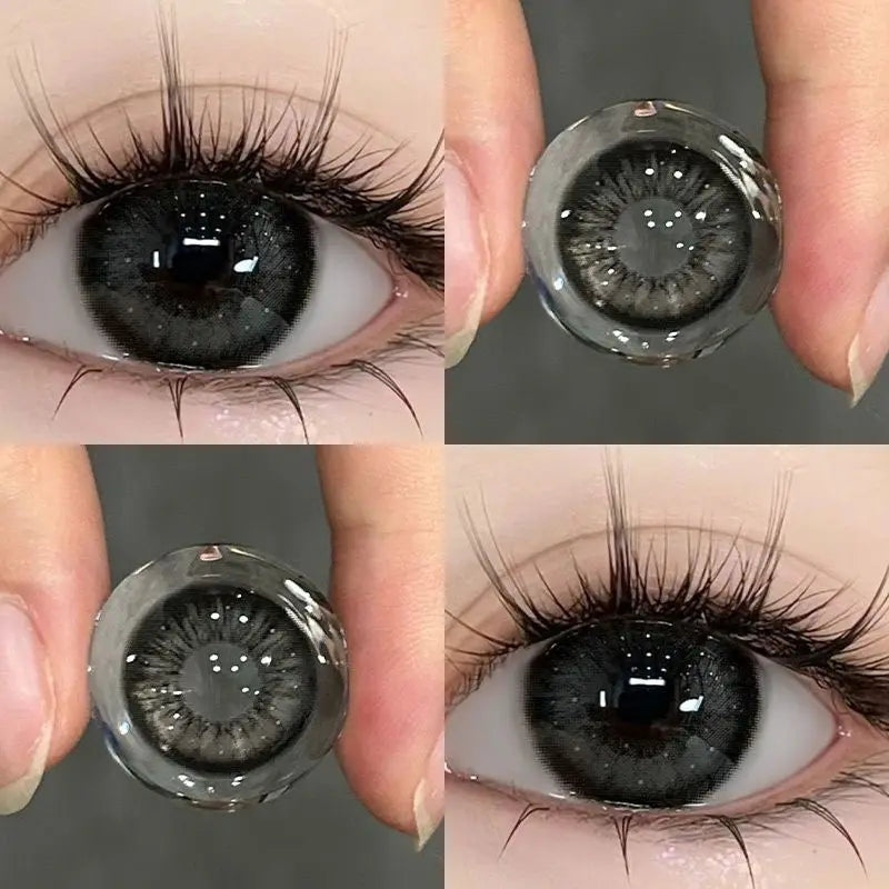 Lisslune | 1 pair of best-selling colored contact lenses with prescription nearsightedness black natural lenses soft Korean lenses