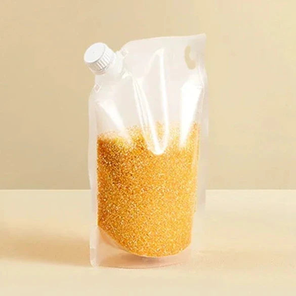 Lisslune | Kitchen Food Storage Bag with Spout, Lid and Handle