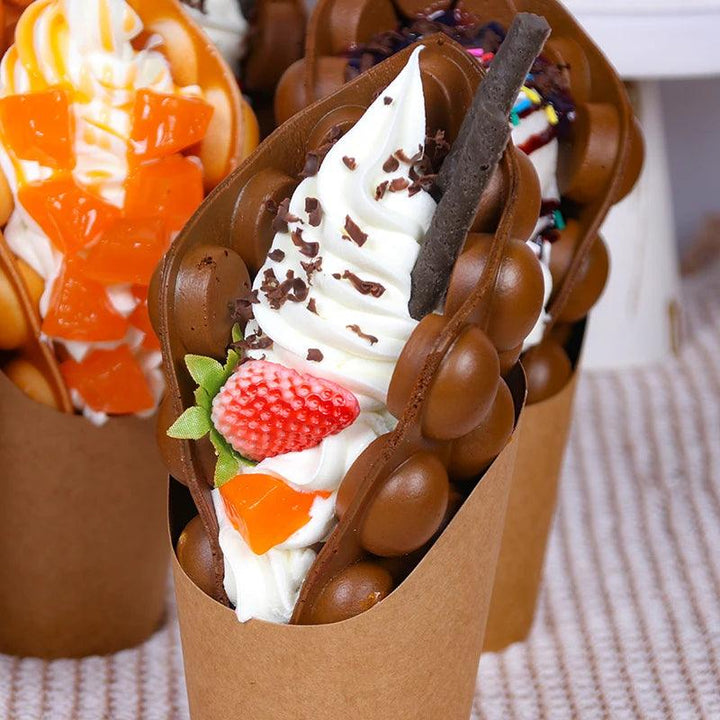 Lisslune | Artificial Egg Puff Cup Model - 1PC Realistic Artificial Food Decoration for Photography