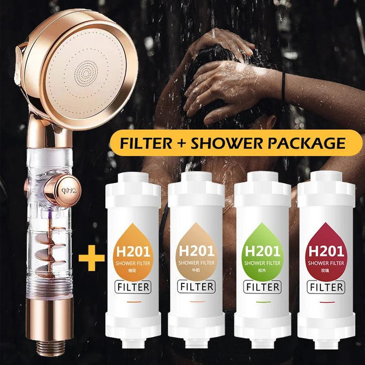 Lisslune | Vitamin C Infused Aromatherapy Spa Showerhead Filter for Hair and Skin Revitalization