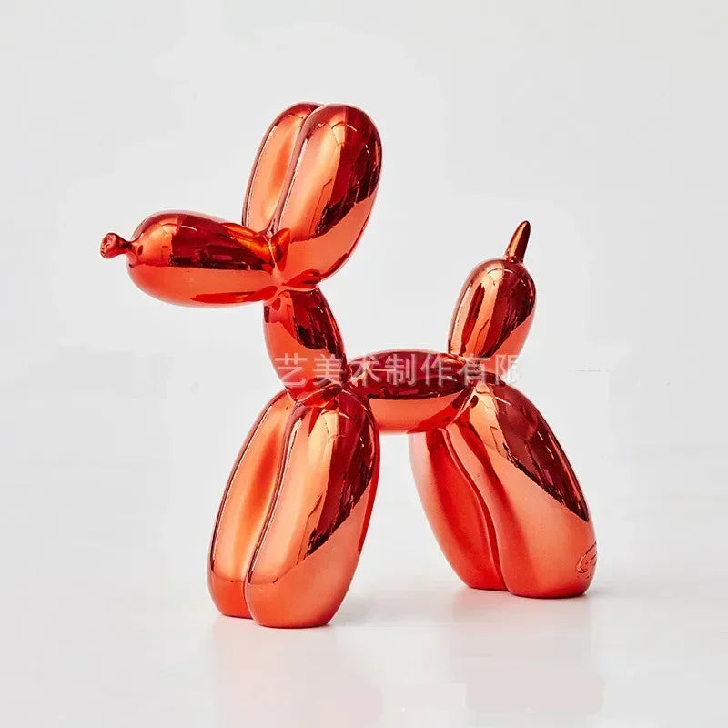Lisslune | Nordic Balloon Dog Sculpture Resin Animal Ornament Art Sculptures and Figures Craft Home Decoration Room Desktop Accessories