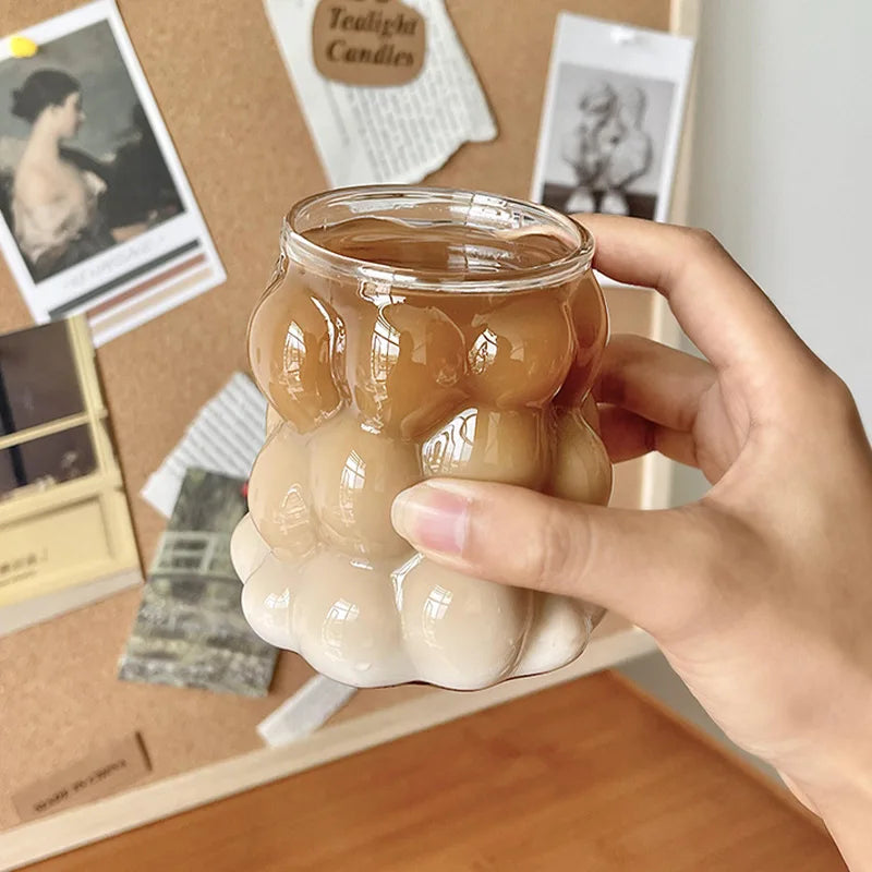 Lisslune | Sleek Glass Irregular Bubble Mug