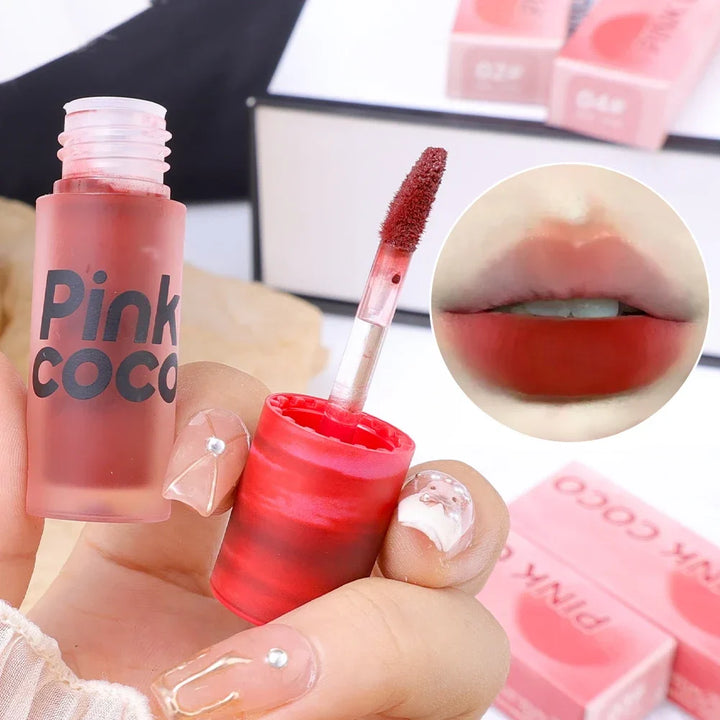 Rynx | Velvet Matte Liquid Lipstick Makeup Waterproof Long-lasting Moisturizing Lip Mud Gentle Nude Brown Lip Color Pigments Lip Gloss