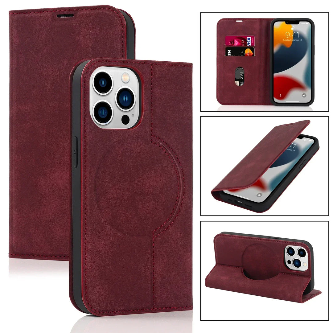 Lisslune | Magnetic Wallet Case MagSafe Wireless Charging- iPhone
