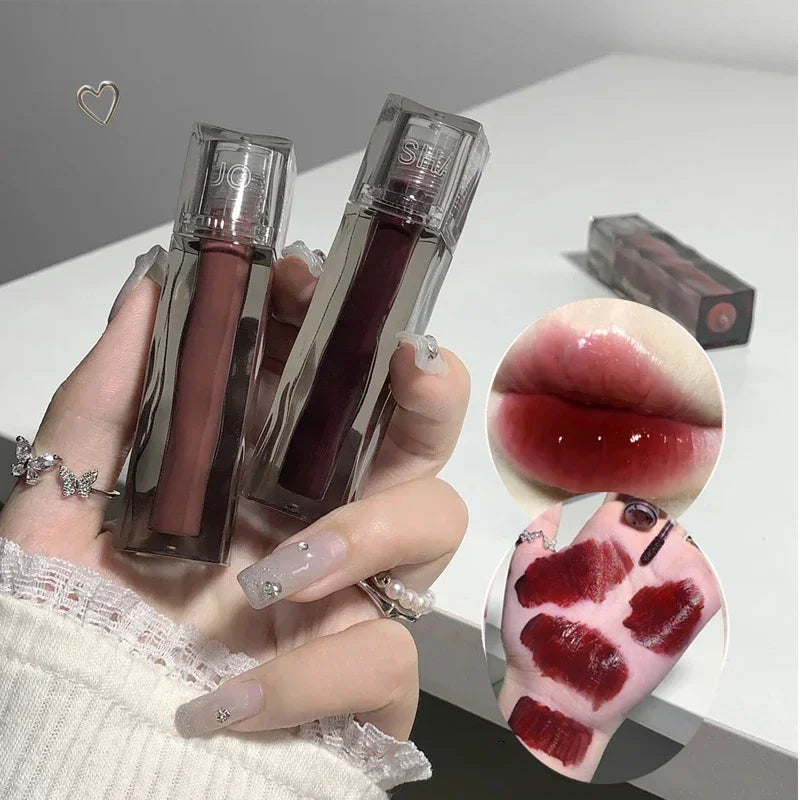 Rynx | Liquid Lipstick 6 Colors Mirror Dye Lip Gloss Moisturizing Waterproof Long-lasting Lip Color Korean Natural Makeup Cosmetics
