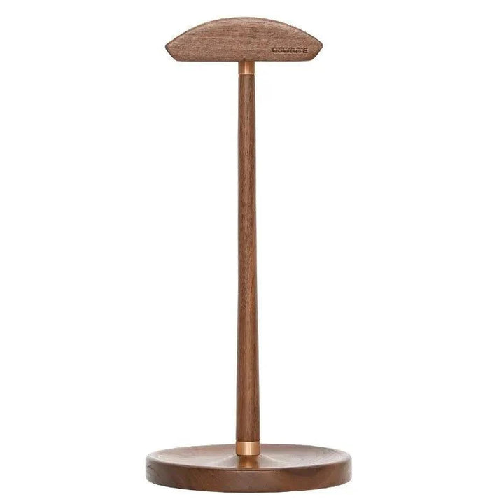 Lisslune | Elegant Walnut and Copper Earphone Holder - Stylish Organizer for a Refined Workspace