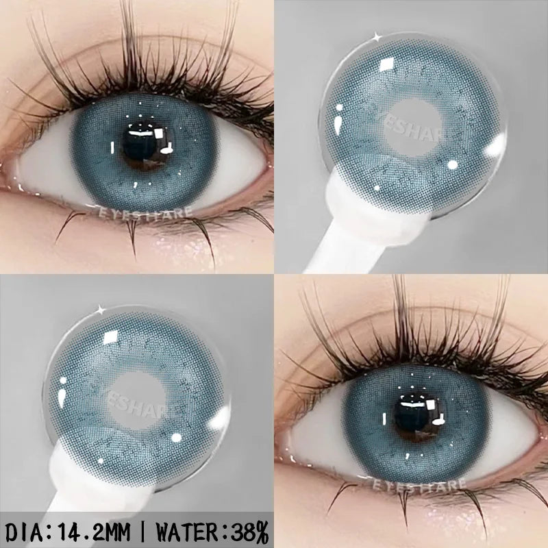 Rynx | 1 Pair/2 Pieces Colored Contact Lenses for Eyes Cosplay Blue Lenses Fashionable Purple Lenses Annual Cosmetic Green Eye Contact Lenses