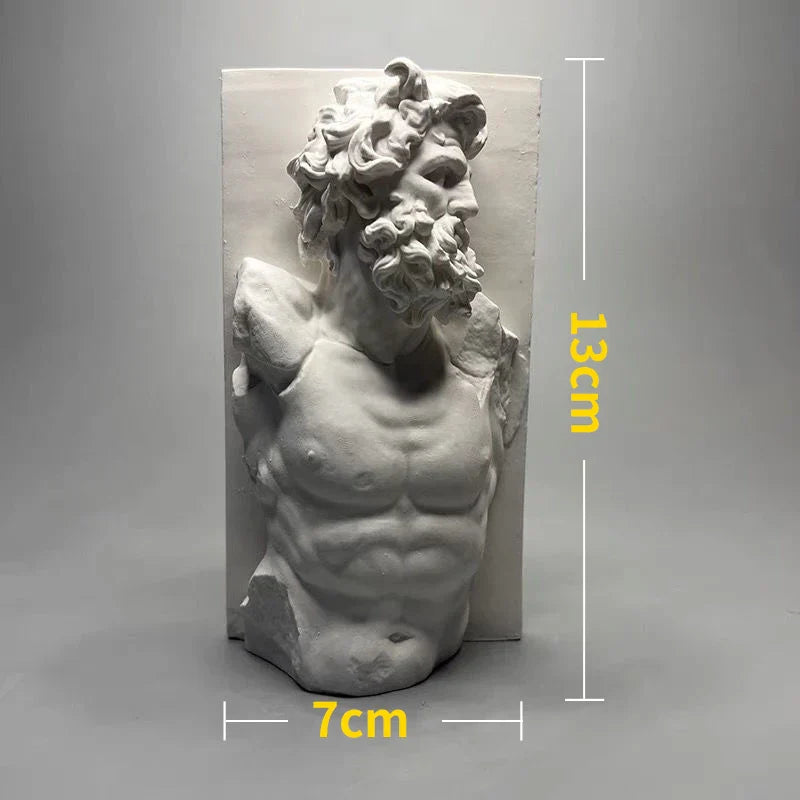Lisslune | Nordic INS Style Character Plaster Statue DIY Painted Sketch Photography Props Table Decorations Home Art Plaster Decoration
