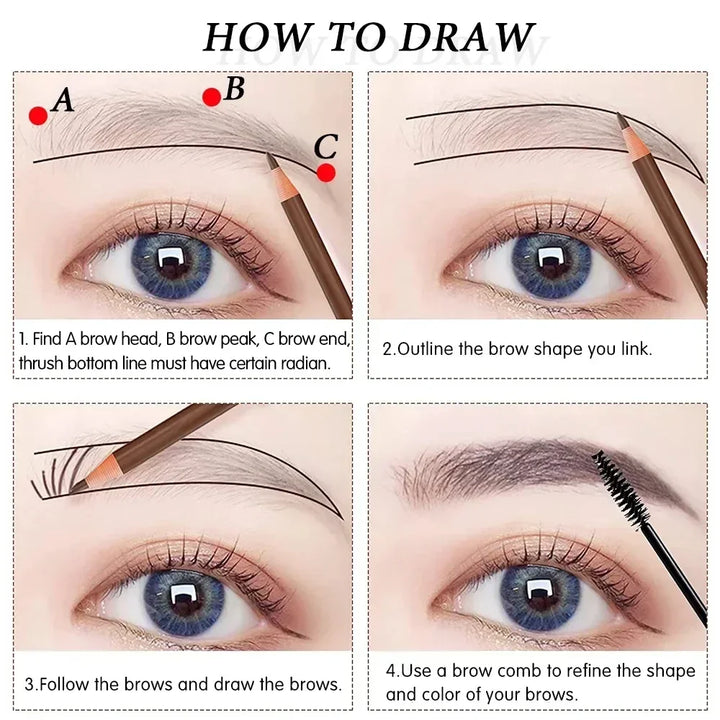 Rynx | 5pcs Professional Microblading Pen Permanent Eyebrow Pencil Tattoo Waterproof Art Tint Makeup Eyebrow Pencil Enhancer Cosmetics