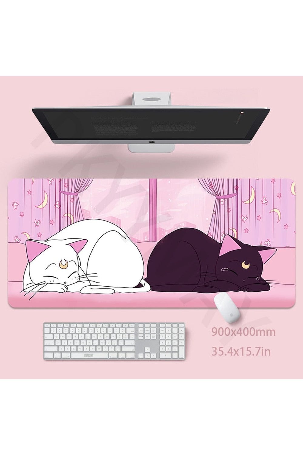 Lisslune | Cat large desk mat