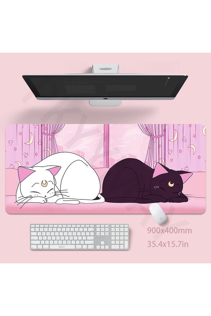 Lisslune | Cat large desk mat
