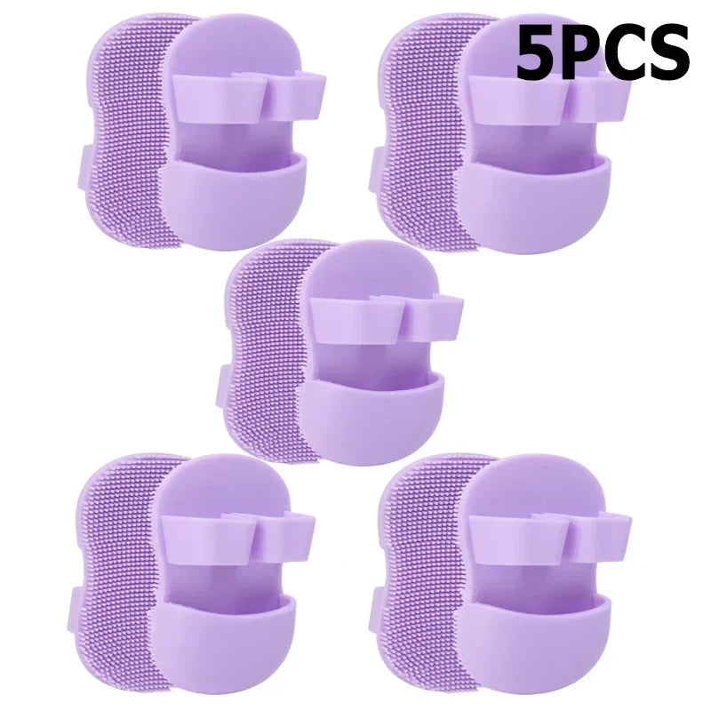 Rynx | 5PCS Portable Silicone Facial Cleansing Brush Deep Clean Massage Peeling Brush Makeup Removal Peeling Face Skin Care Tools