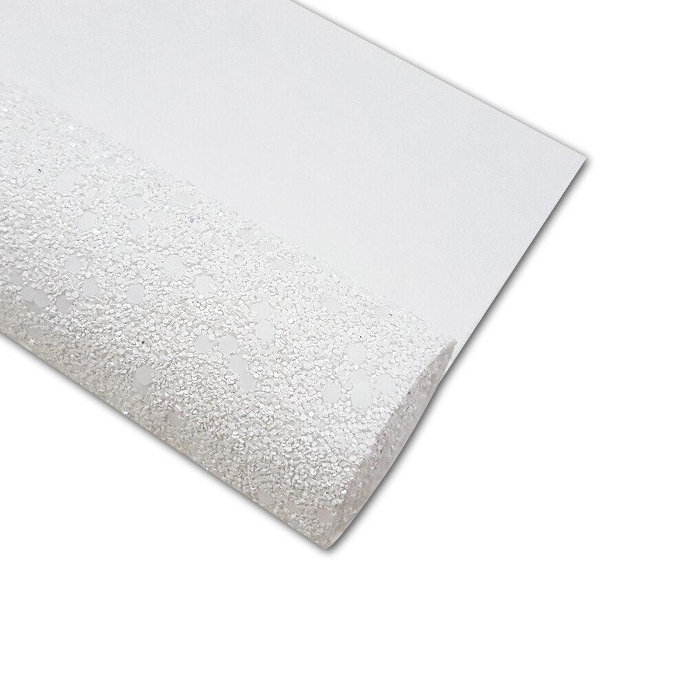 Lisslune | Sparkling White Faux Leather Craft Roll: Elevate your DIY masterpieces