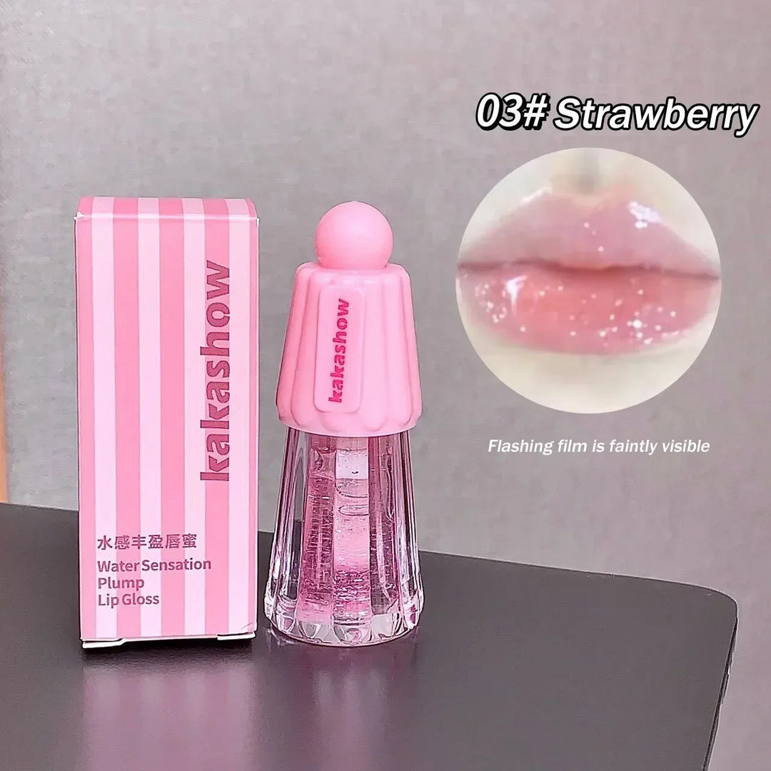 Rynx | Crystal Jelly Moisturizing Lip Oil Plumping Lipstick Makeup Jelly Plump Lips Glow Oil Tinted Lip Plumper Korean Makeup