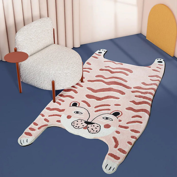 Rynx | Art Design Tiger Carpet Comfortable Soft Nightstand Carpet Luxurious Living Room Decoration Rugs Interesting Bedroom Rugs Carpet