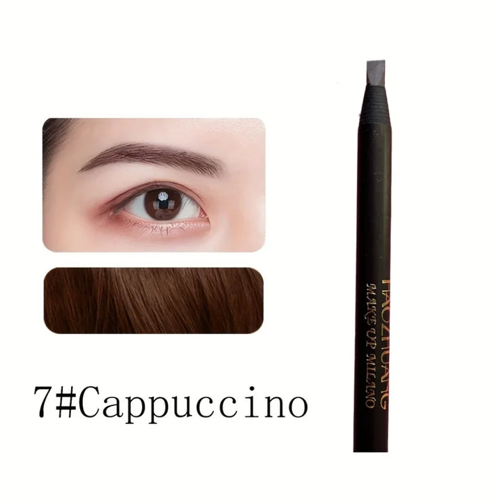 Rynx | High-Quality Pull Eyebrow Pencil Black Leather Makeup Wild Line Eyebrow Pencil Waterproof Hard Cap Flat Head Pencil White Pencil