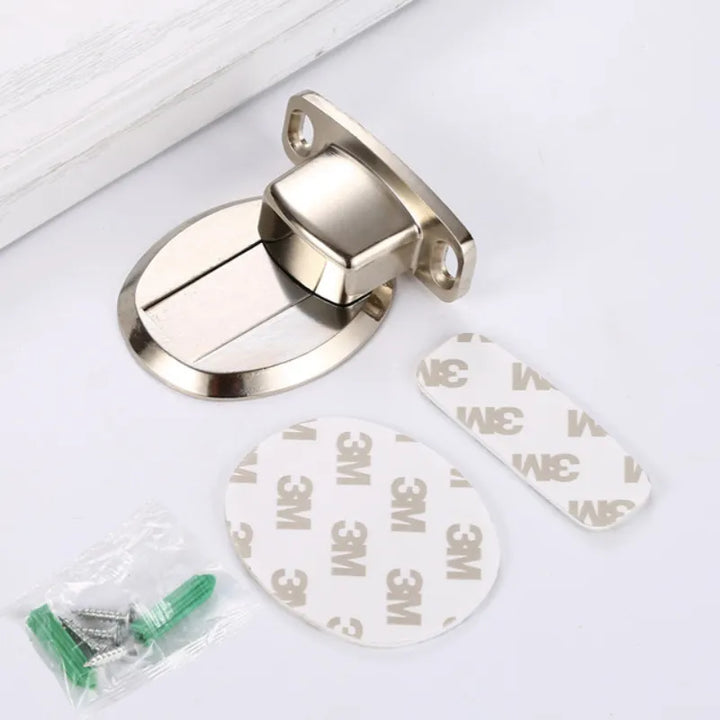 Lisslune | Self-adhesive invisible magnetic door stop made of stainless steel (no drilling)