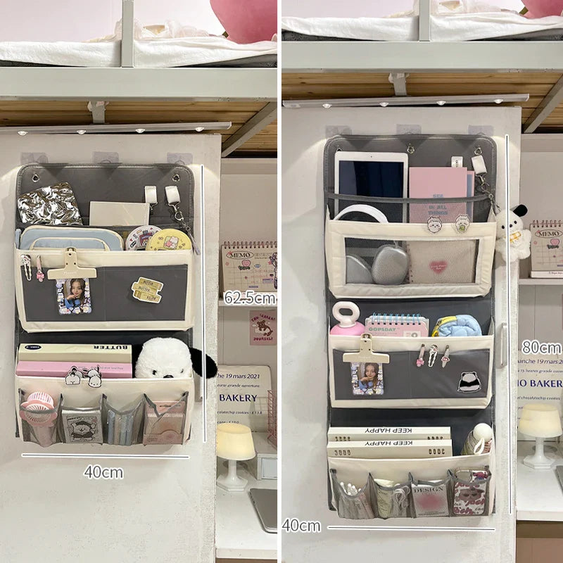 Rynx | Multi-layer Fabric Storage Hanging Bag Organizer Large Capacity Pockets Folding Knickknack Stationery Jewelry Hanging Case