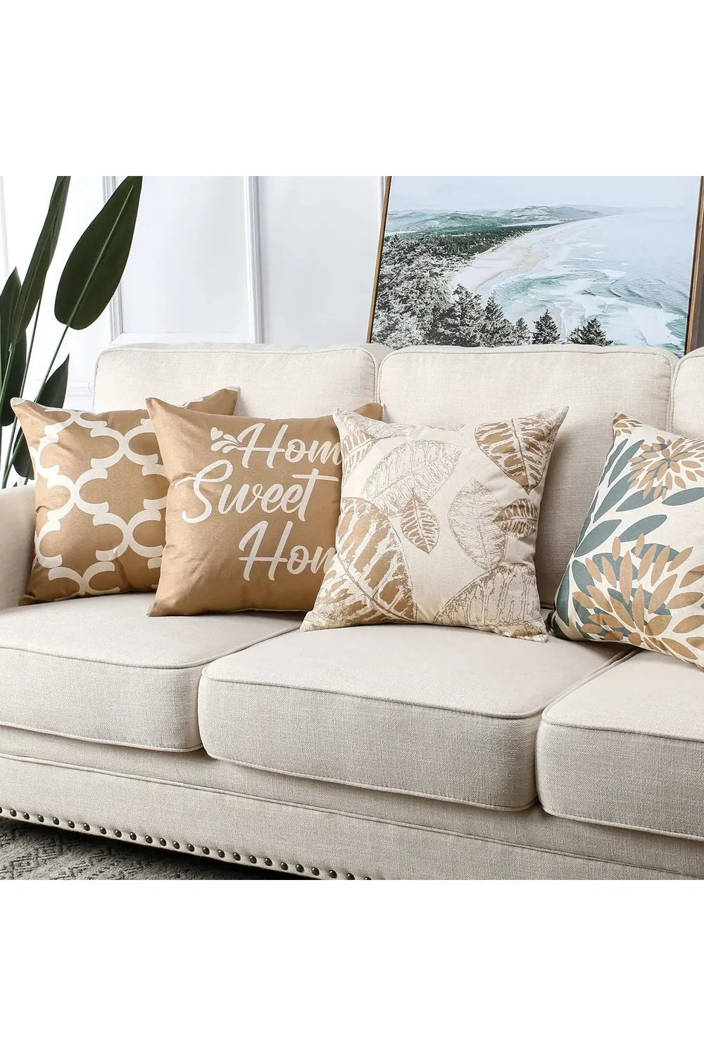 Lisslune | Leaf Linen Pillowcase