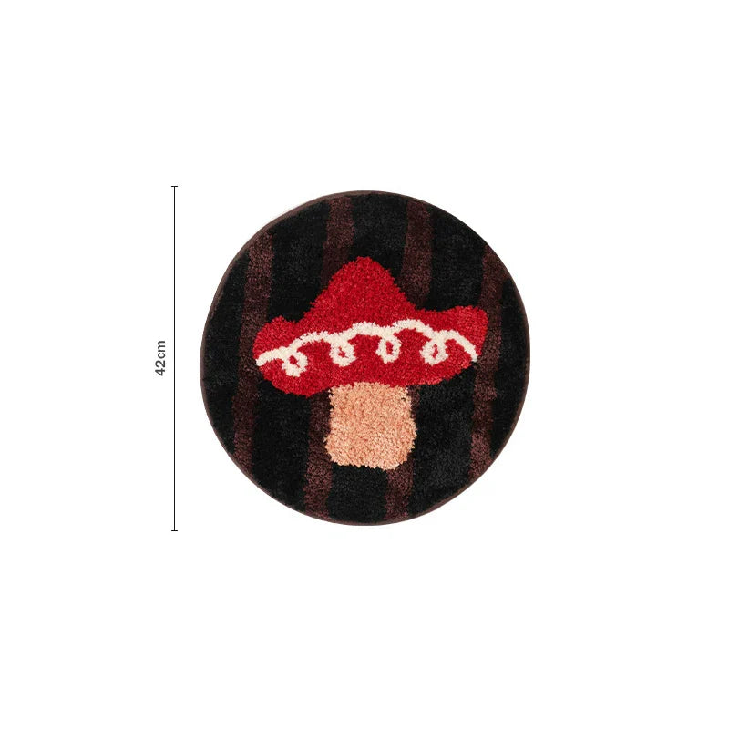 Rynx | Lovely Tufting Seat Cushion Mat Soft Round Square Mushroom Dots Chair Sofa Pad Home Office Warm Room Decor for Autumn Winter