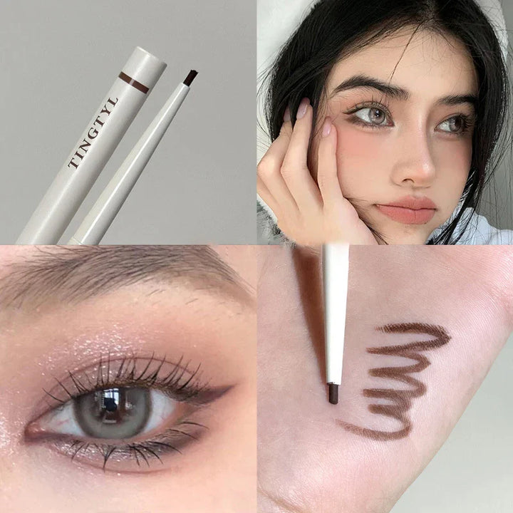 Rynx | Matte Lying Silk Moth Eyeliner Gel Pencil Waterproof Non-Blooming Quick-Drying Eyeliner Pencil Tea Brown Eyeshadow Pencil Makeup