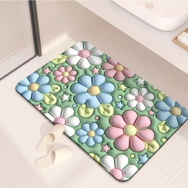 Lisslune | Non-Slip Cartoon Colorful Fun Quick Water Absorbent Mat