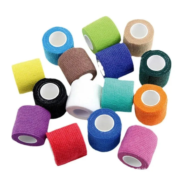 Rynx | 1/10 Roll Colored Sport Self-Adhesive Elastic Bandage Wrap Elastoplast For Knee Protectors Fingers Ankles Palms First-Aid Kit Pet Tool