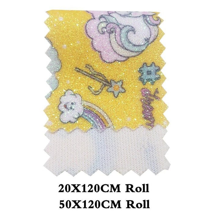 Lisslune | Enchanting Unicorn Glitter Fabric Roll: Transform Your DIY Craft Projects and Home Decor