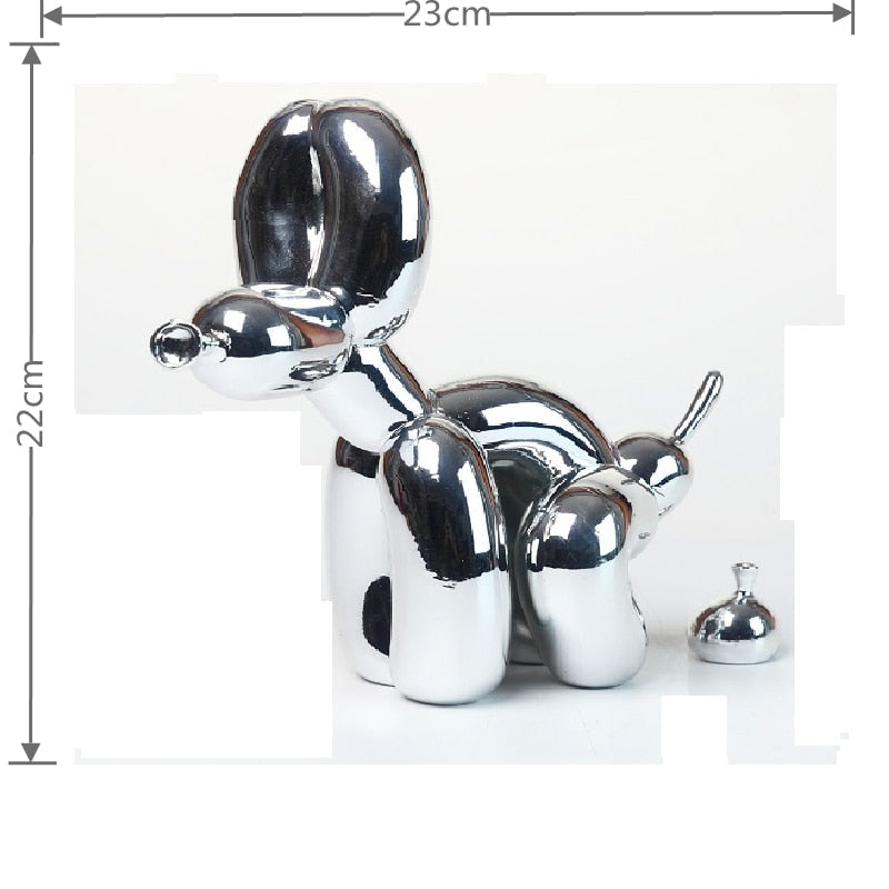 Lisslune | Balloon Dog Sculpture, Balloon Art Statue, Mini Collectible Figure, Home Decor, Resin Figure, Desk Accessories, Room Decoration